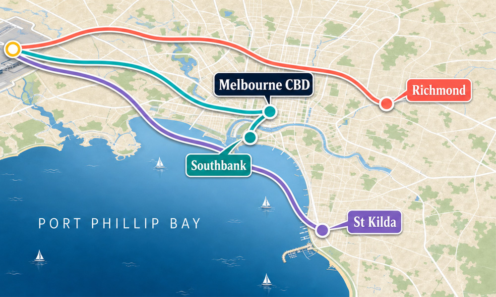 Airport Routes Melbourne Taxi Airport Routes